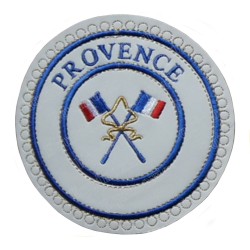 Badge / Macaron GLNF – Petite tenue provinciale – Passé Grand Porte-Etendard – Provence – Ricamato a macchina