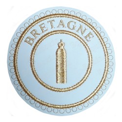 Badge / Macaron GLNF – Grande tenue provinciale – Secondo Sorvegliante – Bretagne – Ricamato a macchina