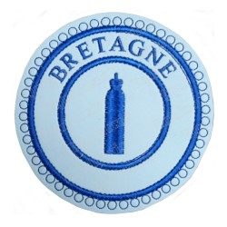 Badge / Macaron GLNF – Petite tenue provinciale – Secondo Sorvegliante – Bretagne – Ricamato a macchina