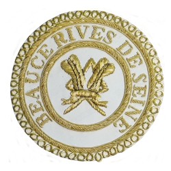 Badge / Macaron GLNF – Grande tenue provinciale – Gran Segretario – Beauce – Rives de Seine – Ricamato a mano