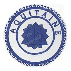 Badge / Macaron GLNF – Petite tenue provinciale – Passé Grand Elémosynaire – Aquitaine – Ricamato a mano