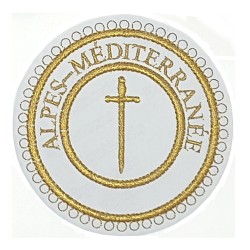 Badge / Macaron GLNF – Grande tenue provinciale – Passé Grand Tuileur – Alpes-Méditerranée – Ricamato a macchina
