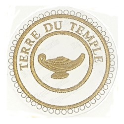 Badge / Macaron GLNF – Grande tenue provinciale – Précepteur York – Terre du Temple – Ricamato a macchina