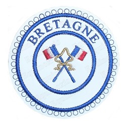 Badge / Macaron GLNF – Petite tenue provinciale – Passé Grand Porte-Etendard – Bretagne – Ricamato a macchina