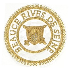 Badge / Macaron GLNF – Grande tenue provinciale – Grand Poursuivant – Beauce – Rives de Seine – Ricamato a mano