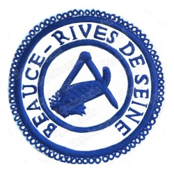 Badge / Macaron GLNF – Petite tenue provinciale – Grand Intendant – Beauce – Rives de Seine – Ricamato a mano