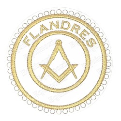 Badge / Macaron GLNF – Grande tenue provinciale – Assistant Grand Maître – Flandres – Ricamato a macchina