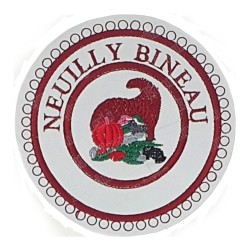 Badge / Macaron GLNF – Grande tenue provinciale – Grand Intendant – Neuilly Bineau – Ricamato a macchina