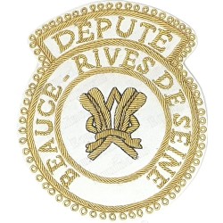 Badge / Macaron GLNF – Grande tenue provinciale – Deputato Gran Segretario – Beauce – Rives de Seine – Ricamato a mano