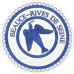 Badge / Macaron GLNF – Petite tenue provinciale – Passé Gran Esperto – Beauce – Rives de Seine – Ricamato a macchina