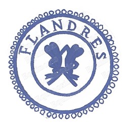 Badge / Macaron GLNF – Petite tenue provinciale – Gran Segretario – Flandres – Ricamato a mano